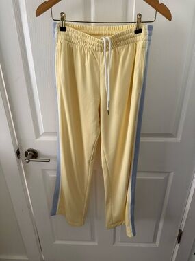 Abercrombie & Fitch Pale Yellow Drawstring Track Pants